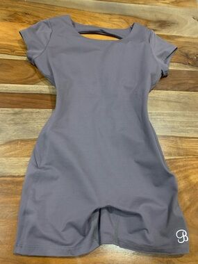 Bombshell Sportswear Short-Sleeve Cutout Back Romper